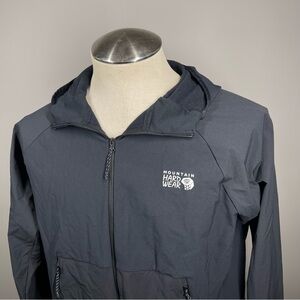 Mountain Hardwear Men's Black Softshell Journey Full lightweight Jacket